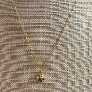 Gold Sphere Pendant Necklace